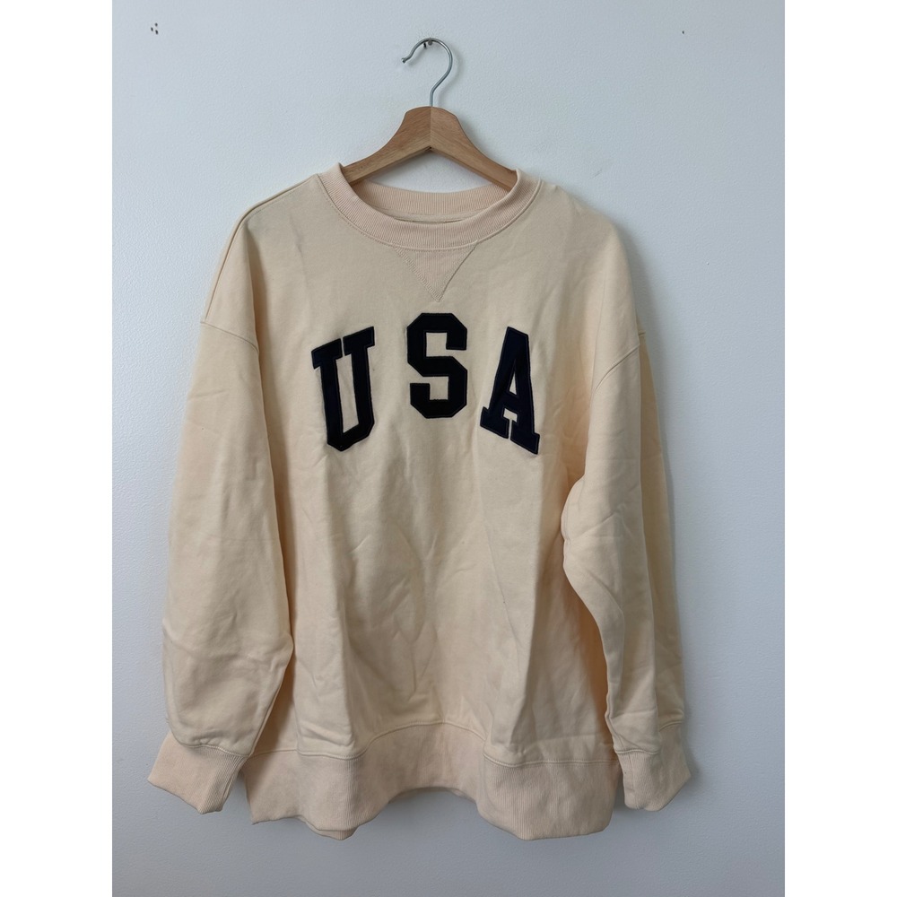 Altar'd State USA Graphic Sweatshirt – Cream – Women's Medium – NWT - Picture 2 of 7